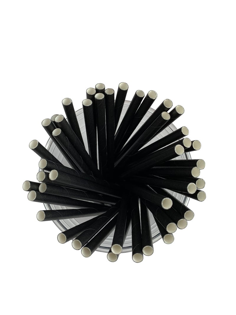 KingSeal 500 Count | Kingseal FSC Certified Paper Cocktail Straws, Stirrers, Unwrapped, 5.75 Inch Length x 6mm Diameter, BLACK, "Jumbo" Size, Biodegradable, Earth Friendly, Bulk Pack - 1 Box of 500 - Image 4